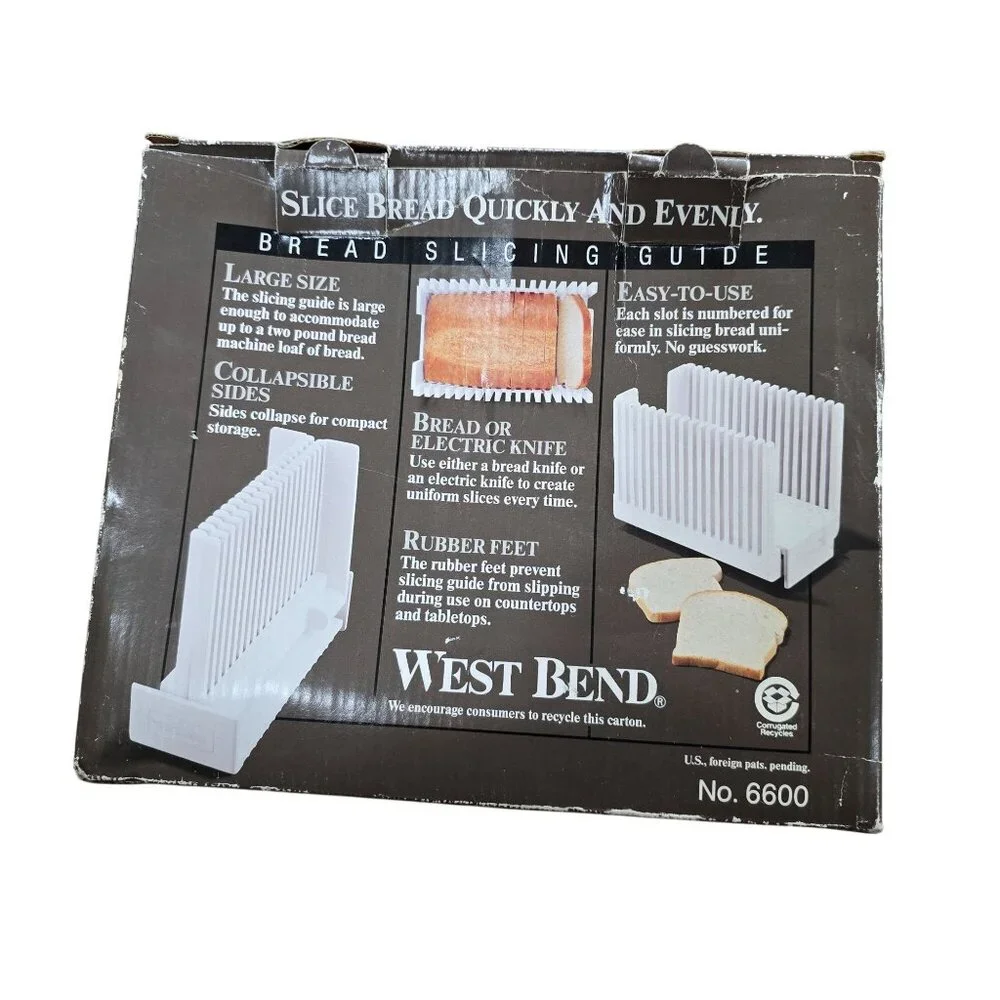 West Bend Bread Slicing Guide Model 6600 White
